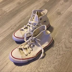 Worn Out White Converse